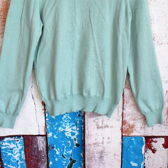 Women's Madison Grey Long Sleeve Turtleneck Knit Top MEDIUM Lime Green - Picture 4 of 11